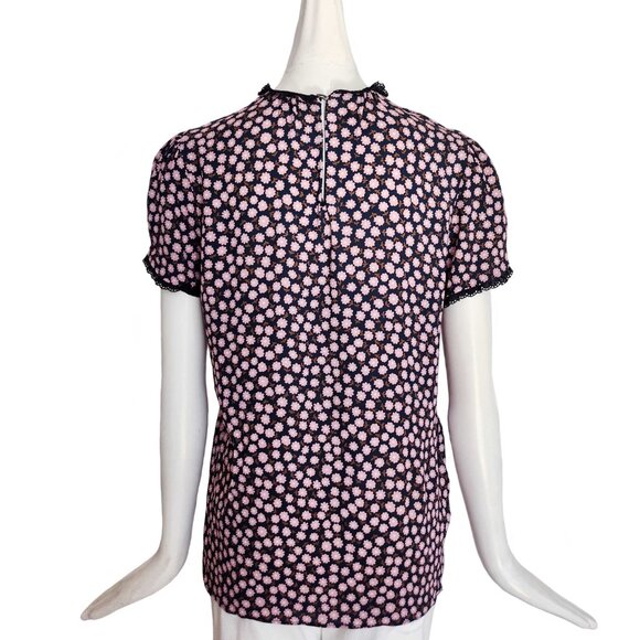 MIU MIU NAVY FLOWER PRINT TOP (40) - Picture 5 of 11